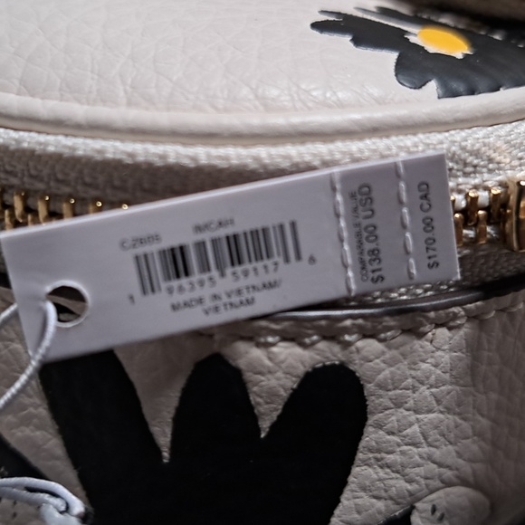 💖HOST PICK 💖Coach NWTs Mini Court Backpack Bag Charm With Floral Print - Picture 5 of 5